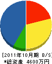 上田電気商会 貸借対照表 2011年10月期