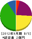 藤永建設 貸借対照表 2012年9月期