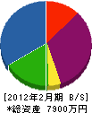 田中緑花土木 貸借対照表 2012年2月期