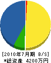 （名）木澤建設 貸借対照表 2010年7月期