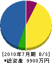 中山成業 貸借対照表 2010年7月期