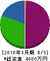 村田設備工業所 貸借対照表 2010年3月期