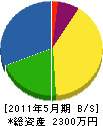 太昭建設 貸借対照表 2011年5月期