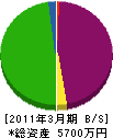 藤木建設 貸借対照表 2011年3月期