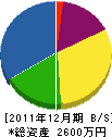 石井塗装工業 貸借対照表 2011年12月期
