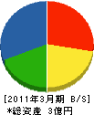 大橋総設工業 貸借対照表 2011年3月期