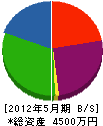 多田建設 貸借対照表 2012年5月期