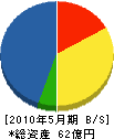 岡谷組 貸借対照表 2010年5月期