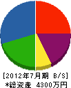 坂本工業 貸借対照表 2012年7月期