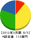 東京ビジネスサービス 貸借対照表 2012年3月期