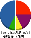 北関電気工事 貸借対照表 2012年3月期