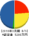 日海建設 貸借対照表 2010年3月期