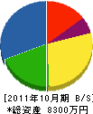 大智組 貸借対照表 2011年10月期