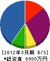 宮崎水道工業所 貸借対照表 2012年3月期