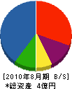 渡辺店 貸借対照表 2010年8月期