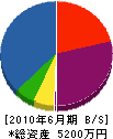 タマコシ 貸借対照表 2010年6月期
