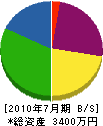 伊藤建材 貸借対照表 2010年7月期