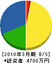 橋本工建 貸借対照表 2010年3月期