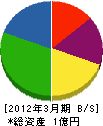 和嶋建設 貸借対照表 2012年3月期