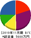 松田組 貸借対照表 2010年11月期