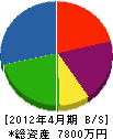 菅沼組 貸借対照表 2012年4月期