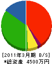 丸直大晃興産 貸借対照表 2011年3月期
