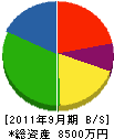 吉野塗装 貸借対照表 2011年9月期