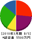 石野テント 貸借対照表 2010年3月期