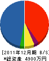 カネタケ電水工業 貸借対照表 2011年12月期