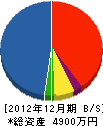 カネタケ電水工業 貸借対照表 2012年12月期