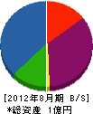 細田建設 貸借対照表 2012年8月期
