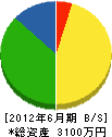 笹部畳商店 貸借対照表 2012年6月期