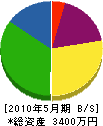 笹嶋興業 貸借対照表 2010年5月期