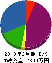 菅工務店 貸借対照表 2010年2月期