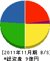小野電気 貸借対照表 2011年11月期