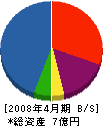 アシスト企画 貸借対照表 2008年4月期