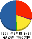 田中武組 貸借対照表 2011年3月期