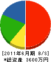 岡本設備 貸借対照表 2011年6月期