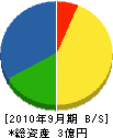 1線テレビサービス 貸借対照表 2010年9月期