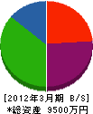 笠井産業 貸借対照表 2012年3月期
