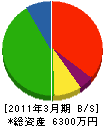 中井鉄筋建設 貸借対照表 2011年3月期
