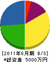 松陽建設 貸借対照表 2011年6月期