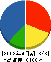 片岡鉄工 貸借対照表 2008年4月期
