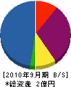 庭雅 貸借対照表 2010年9月期