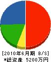 先崎工務店 貸借対照表 2010年6月期