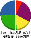 長谷川商店 貸借対照表 2011年3月期