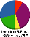 和田木工所 貸借対照表 2011年10月期