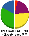 小井土建設 貸借対照表 2011年3月期