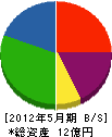 氏田組 貸借対照表 2012年5月期