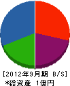 松川建設 貸借対照表 2012年9月期